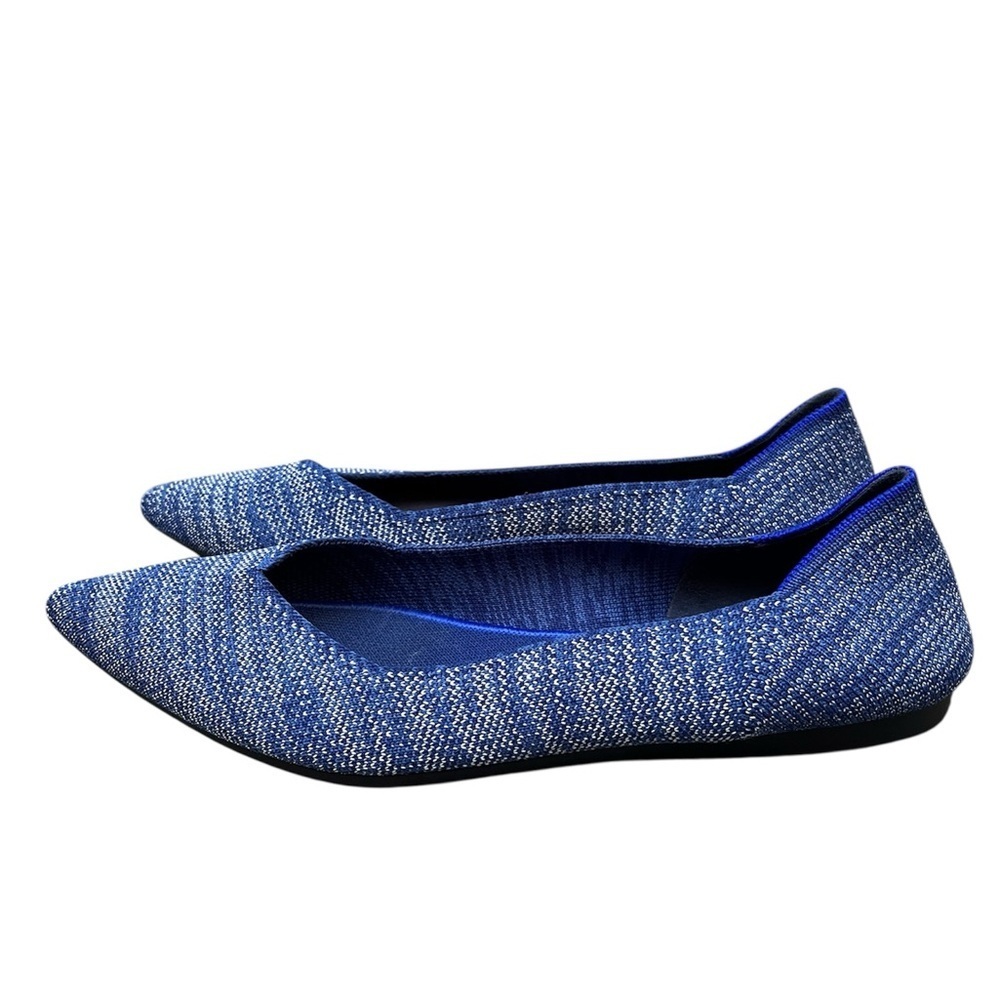 Rothy’s The Point Flats in Blue Denim Knit – Size 9.5 - Picture 4 of 8